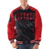 Toronto raptors renegade satin varsity jacket black red 1