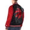 Toronto raptors renegade satin varsity jacket black red 2