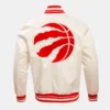 Toronto raptors retro classic cream jacket