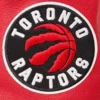 Toronto raptors retro classic cream red wool leather varsity jacket 6