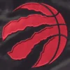Toronto raptors starter 75th anniversary leader red black color block satin varsity jacket 3