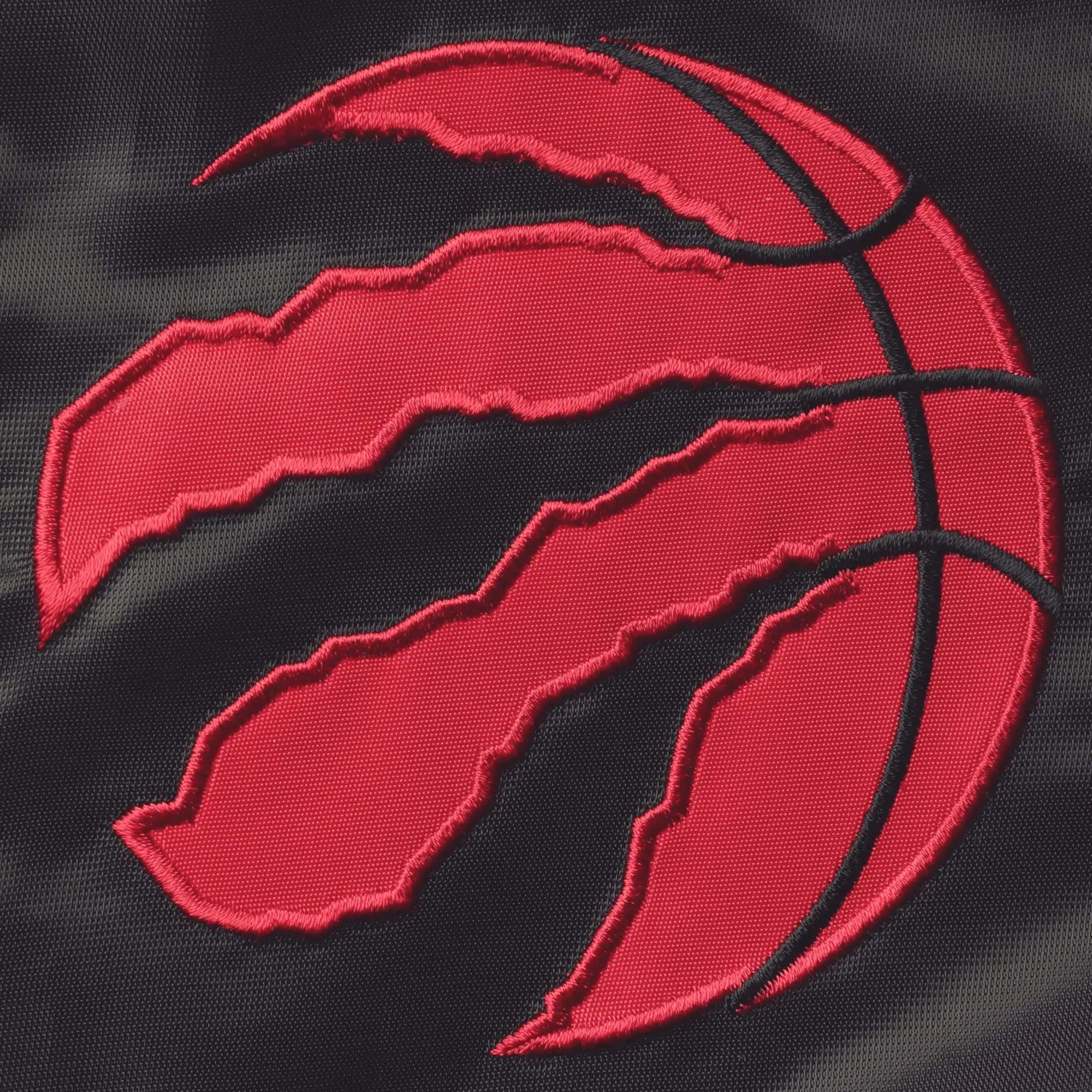 Toronto raptors starter 75th anniversary leader red black color block satin varsity jacket 3