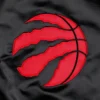 Toronto raptors starter pick roll full snap black satin varsity jacket 3