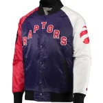 Toronto Raptors Tri-Color Remix Raglan Purple Satin Jacket