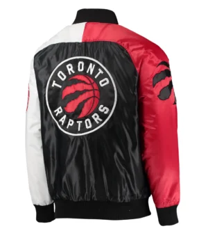 Toronto raptors starter purpleredwhite tricolor remix raglan varsity jacket 2