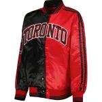 Toronto Raptors Fast Break Black/Red Satin Jacket