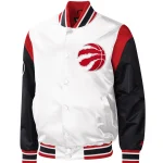 Toronto Raptors Pitch White/Black Satin Jacket