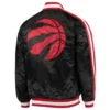 Toronto raptors the offensive satin varsity jacket black 1