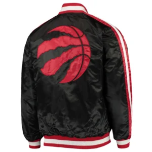 Toronto raptors the offensive satin varsity jacket black 1