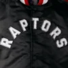 Toronto raptors the offensive satin varsity jacket black