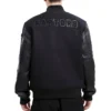 Toronto raptors triple black wool leather varsity jacket 4 1