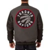 Toronto raptors two tone varsity jacket