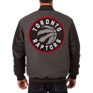 Toronto raptors two tone varsity jacket