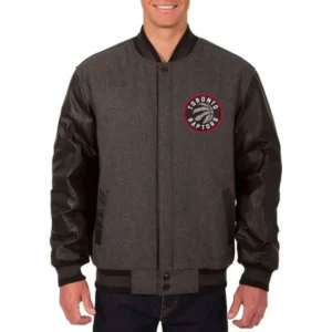 Toronto raptors two tone wool varsity jacket