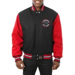 Toronto Raptors Two Tone Black/Red Wool Jacket