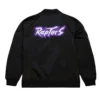 Toronto raptors vintage logo black bomber jacket