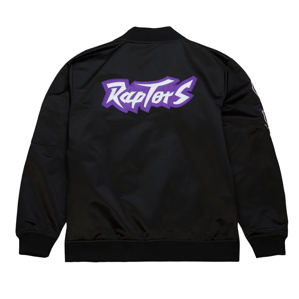 Toronto raptors vintage logo black bomber jacket
