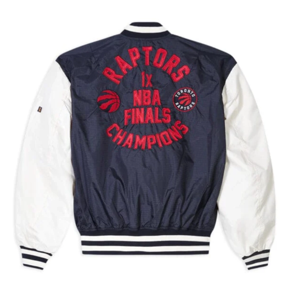 Toronto raptors x new era x alpha l 2b bomber jacket 2