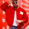 Travis kelce dallas texans red jacket