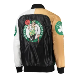 Tricolor remix boston celtics varsity jacket