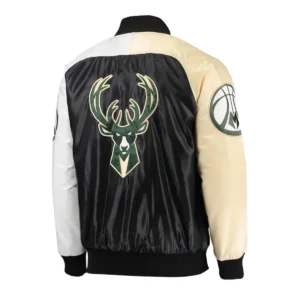 Tricolor remix milwaukee bucks satin jacket