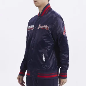 Turn it up m atlanta braves navy jacket
