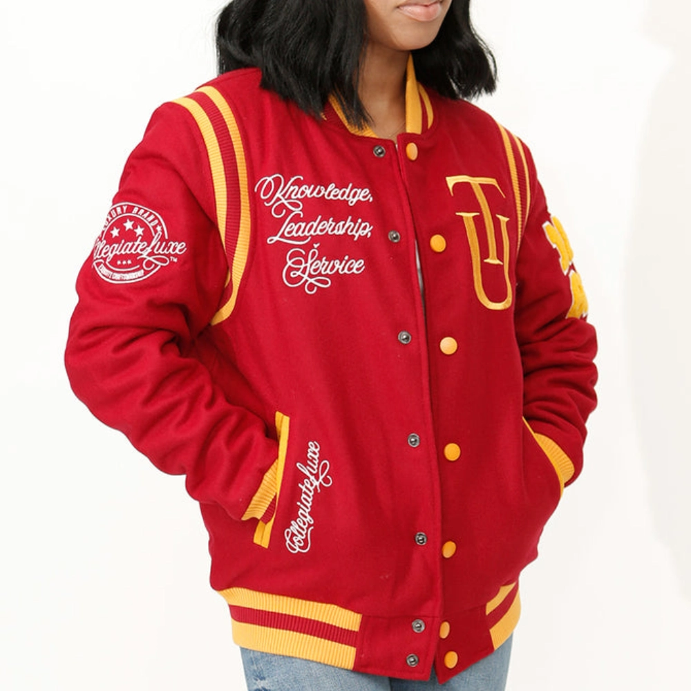 Tuskegee golden tigers classic rib striped jacket
