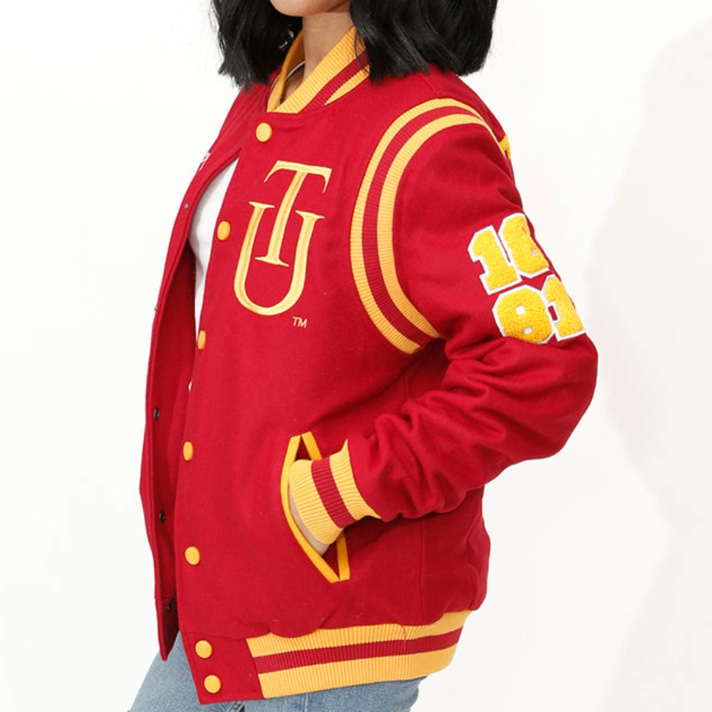 Tuskegee golden tigers classic rib striped wool jacket