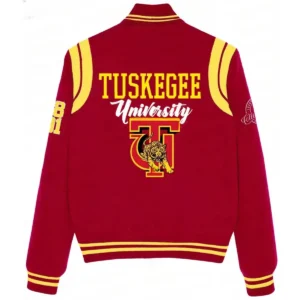 Tuskegee golden tigers wool varsity jacket