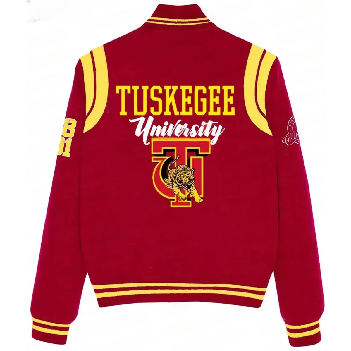 Tuskegee golden tigers wool varsity jacket