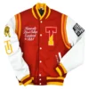 Tuskegee university motto 20 red white wool leather varsity jacket 1