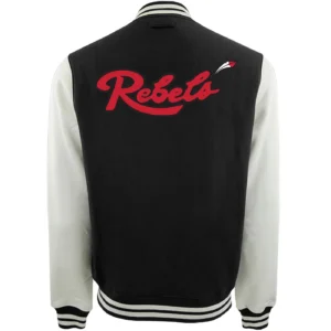 Unlv rebels vintage blackwhite ribbed knitted polyester jacket