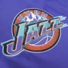 Utah jazz cooperstown full snap satin varsity jacket