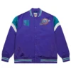 Utah jazz cooperstown full snap satin varsity jacket 3