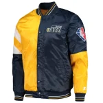 Utah Jazz Leader Yellow/Navy Satin Jacket