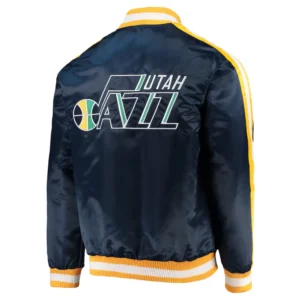 Utah jazz the offensive satin varsity jacket navy 1