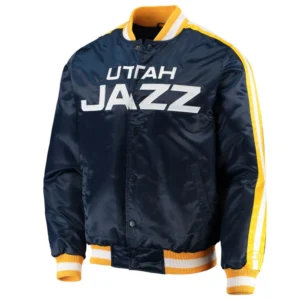 Utah jazz the offensive satin varsity jacket navy 2