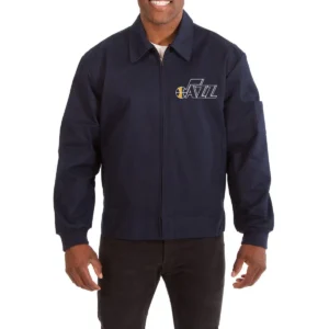 Utah jazz workwear navy full zip jacket