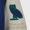 Vancouver canucks blue full snap wool leather sleeves