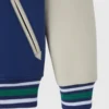 Vancouver canucks blue full snap wool varsity jacket