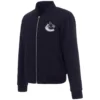 Vancouver canucks reversible full zip navy wool varsity jacket 1