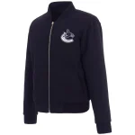 Vancouver Canucks Full-Zip Navy Wool Jacket