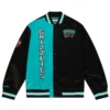 Vancouver grizzlies og 20 full snap satin varsity jacket 3