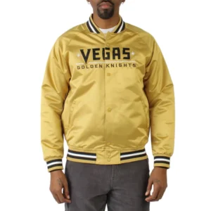 Vegas golden knights gold satin jacket