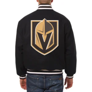 Vegas golden knights one color wool varsity jacket black 1 1