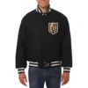 Vegas golden knights one color wool varsity jacket black 1