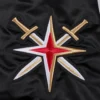 Vegas golden knights script tail full snap satin varsity jacket black 1