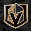 Vegas golden knights script tail full snap satin varsity jacket black