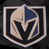 Vegas golden knights script tail full snap satin varsity jacket black 2