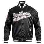 Vegas Golden Knights Script Tail Black Satin Jacket